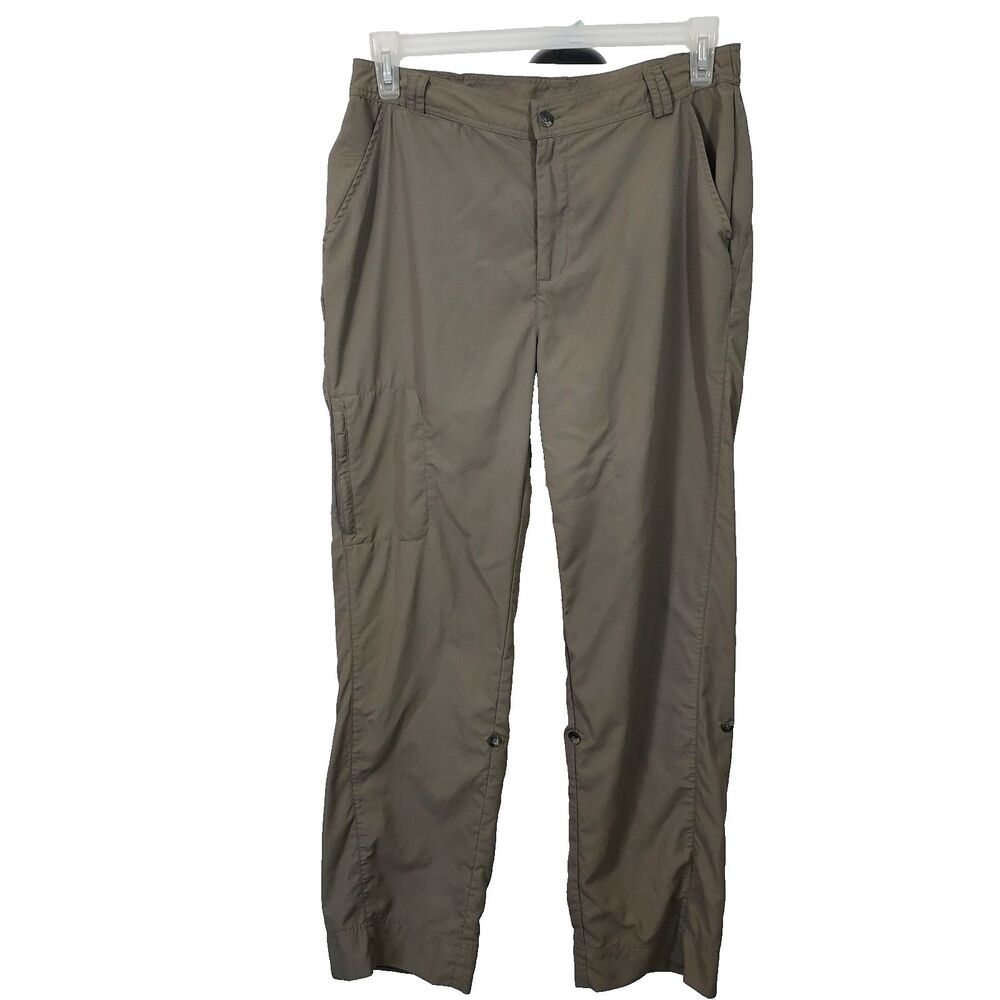 Magellan's Travel Gear Pants Women Sz 10 Gray Roll-Up Leg Outdoor Hiking Fishing